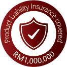 RM1,000,000 product liability cover mark